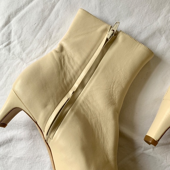 Staud Wally Leather Ankle Boots Cream 39 - Picture 13 of 16